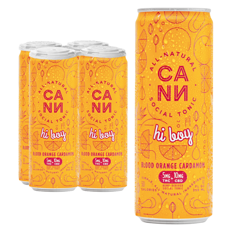 Cann Blood Orange Cardamom 5mg THC 10mg CBD Seltzer 12pk 12oz Can