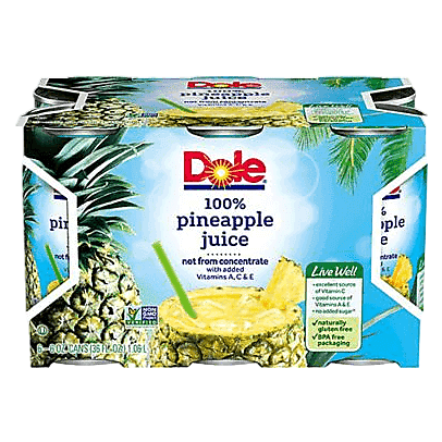 Dole Pineapple Juice 6pk 6oz