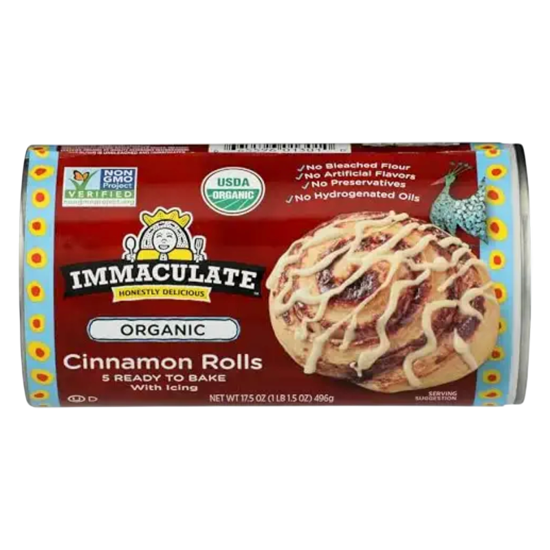 Immaculate Baking Organic Cinnamon Rolls with Icing - 17.5oz