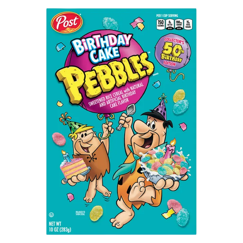 Post Birthday Cake PEBBLES Breakfast Cereal, 10oz