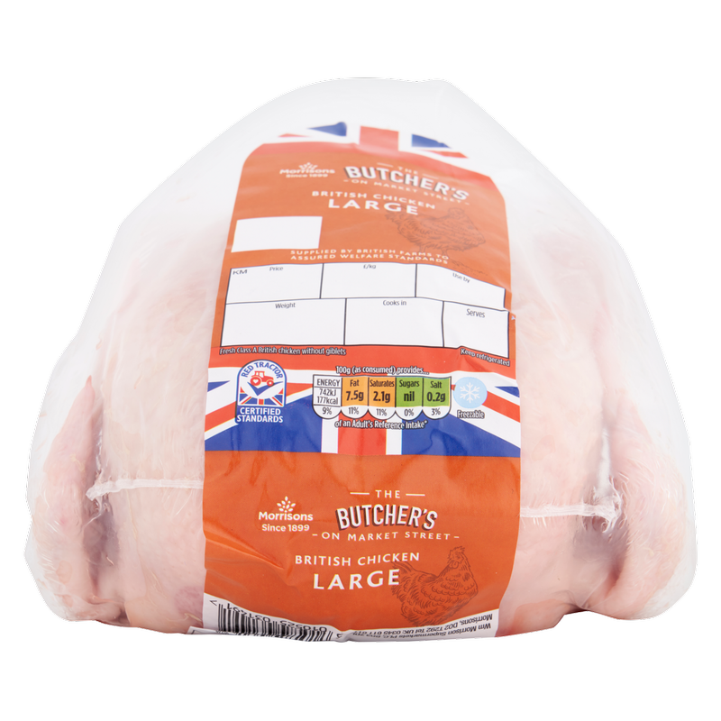 Morrisons Whole Large Chicken 1.7-1.9Kg, 1pcs