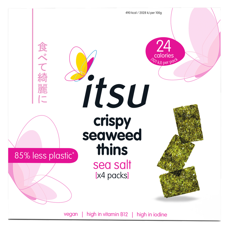 Itsu Sea Salt Crispy Seaweed Thins, 4 x 5g