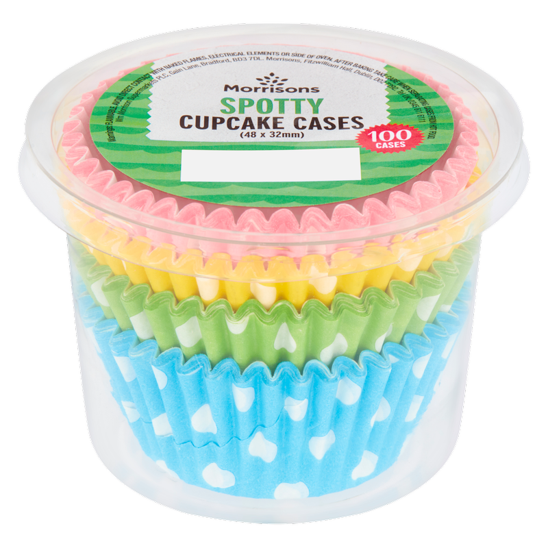 Morrisons Spotty Cupcake Cases, 100pcs