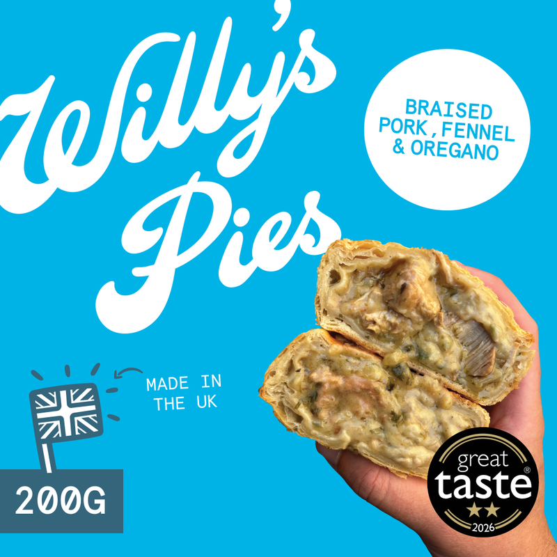 Willy's Pies Braised Pork, Fennel & Oregano, 200g