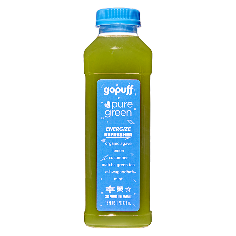 Gopuff x Pure Green Energize Juice Refresher 16 oz