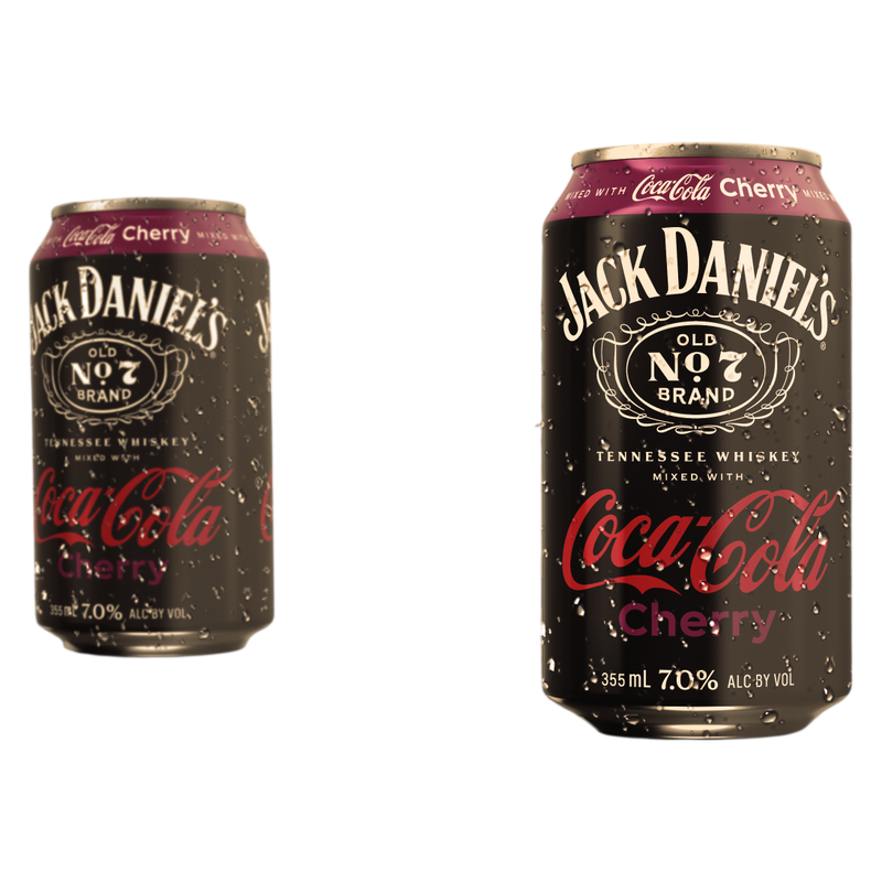 Jack Daniel's & Coca-Cola Cherry 4pk 12oz Cans 7% ABV - Delivered