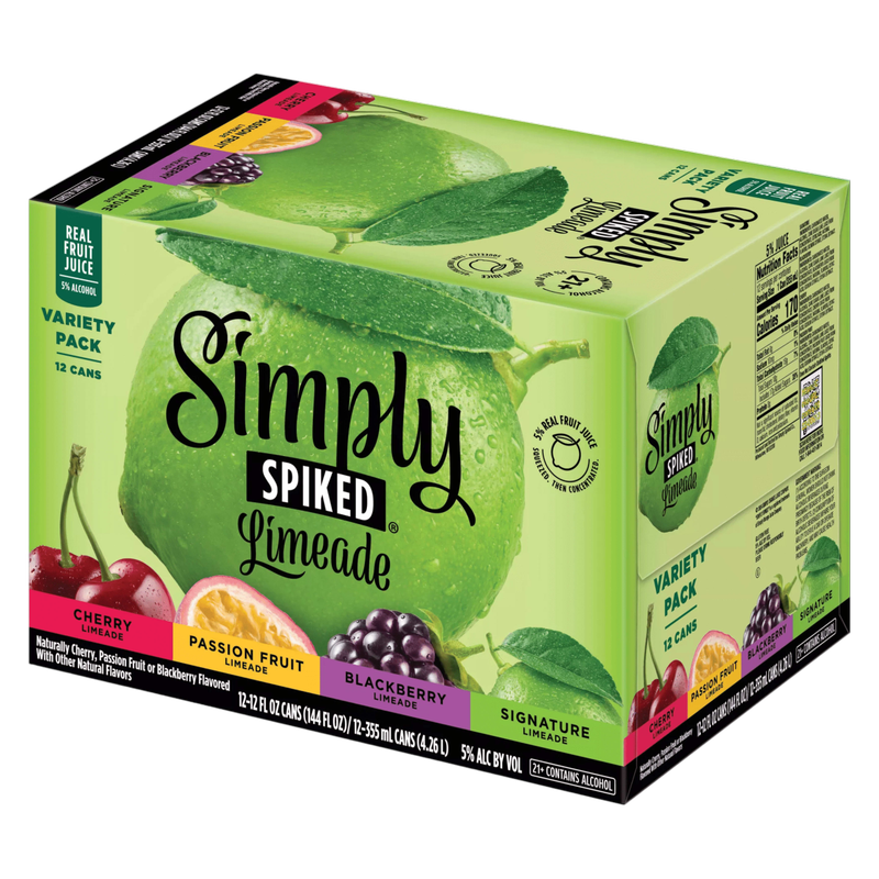 Simply Spiked Limeade Variety Pack 12pk 12oz Cans 5% ABV