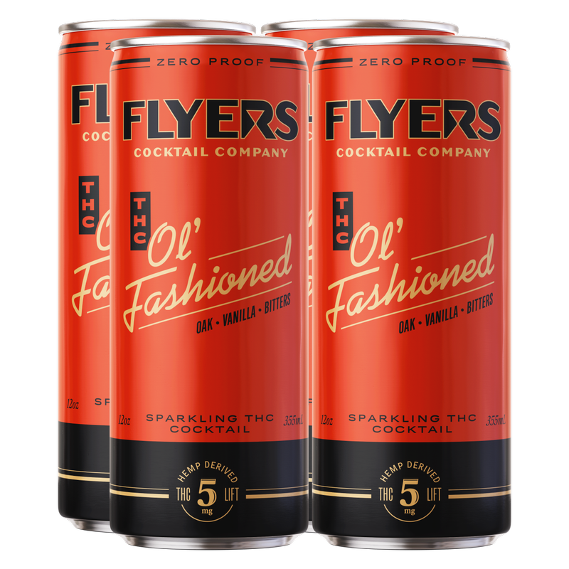 Flyers THC Ol' Fashioned House 5mg THC Cocktail 4pk 12oz Can