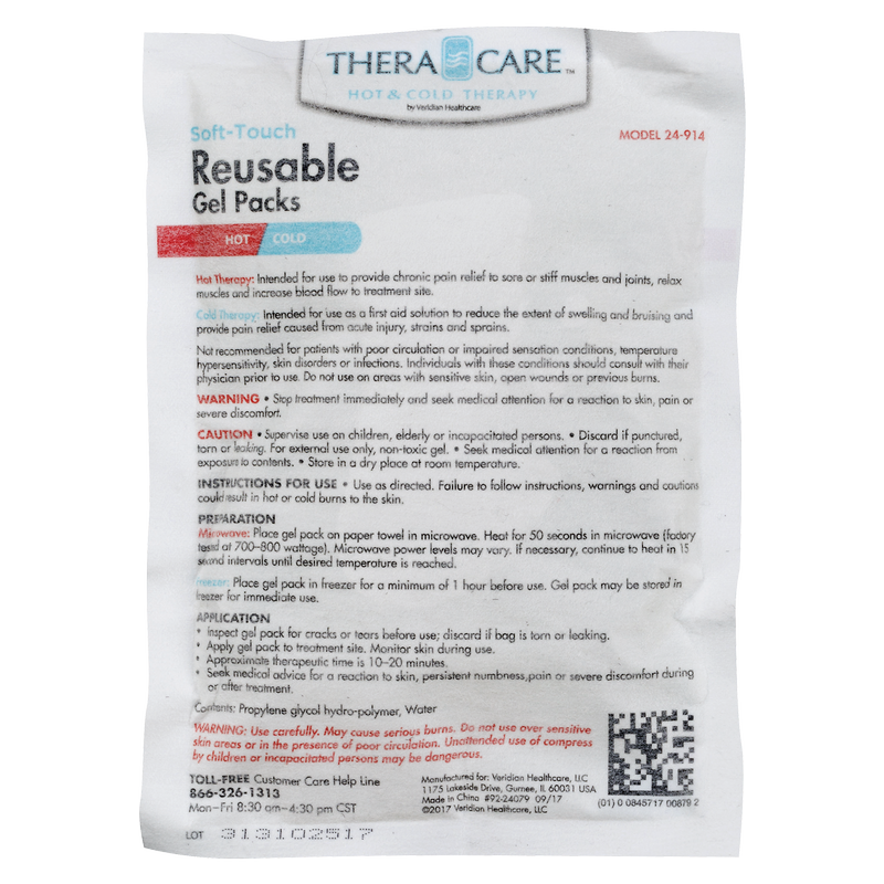 TheraCare Soft-Touch Hot & Cold Resuable Gel Packs 2Ct