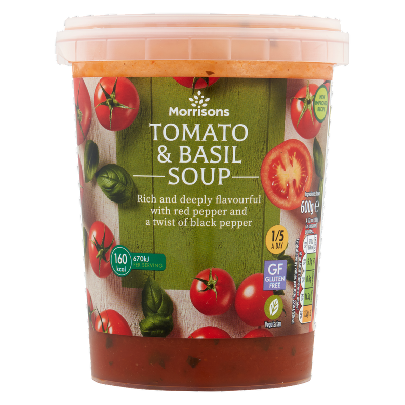 Morrisons Tomato & Basil Soup, 600g