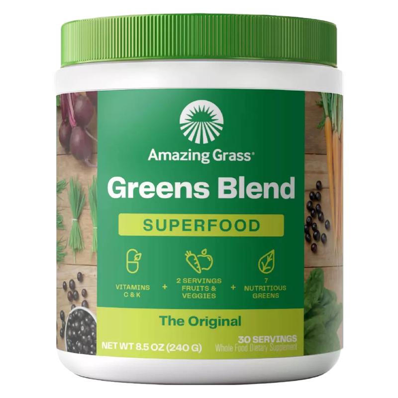 Amazing Grass Greens Blend Superfood Vegan Powder Original 8.5oz