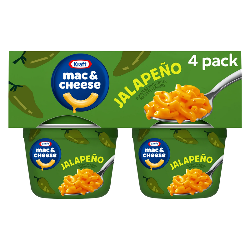 Kraft Jalapeño Flavored Mac & Cheese Macaroni and Cheese Dinner, 4 ct