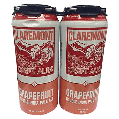 Claremont Craft Ales Grapefruit Double IPA 4pk 16oz Can