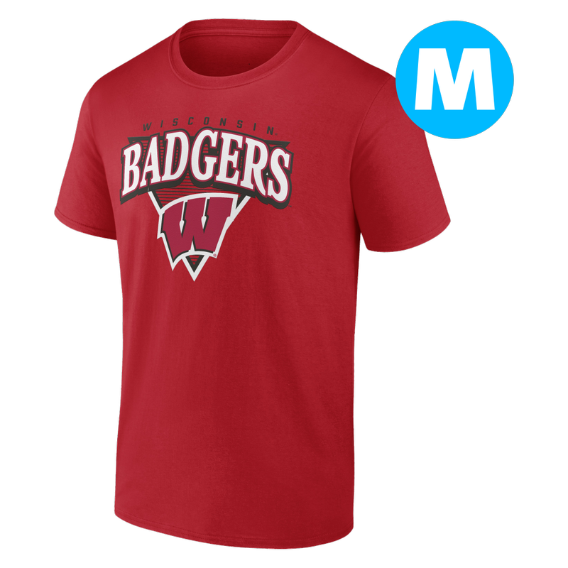 University of Wisconsin Fundamentals Cotton Modern Tri Short Sleeve Tee-Size Medium