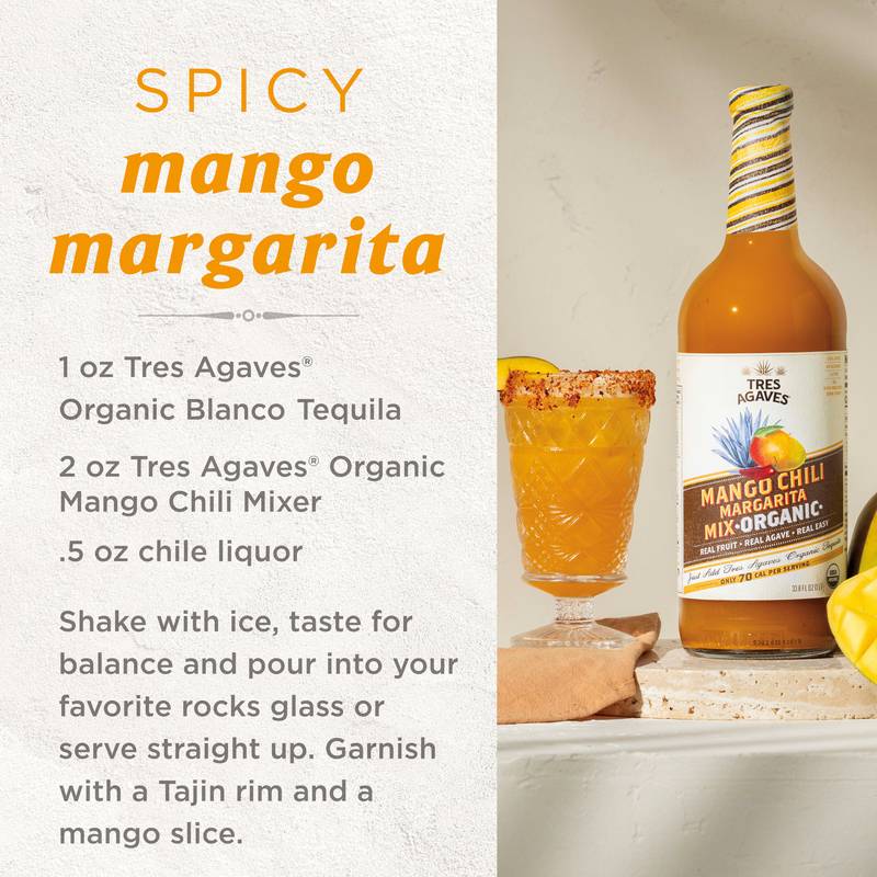 Tres Agaves Organic Mango Chili Margarita Mix 1L Btl