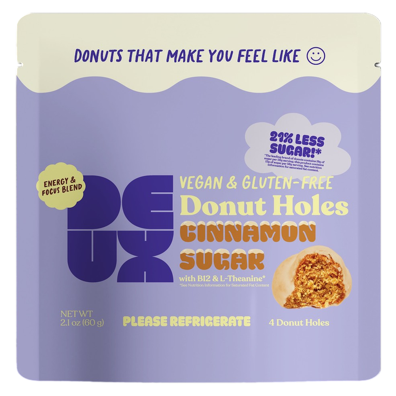 Deux Enhanced Donut Holes Cinnamon Sugar 2.1 oz