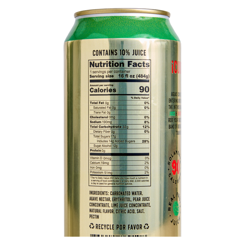 Thirsty Vaquero Limon Ladron Sparkling Water 4pk 16oz Can