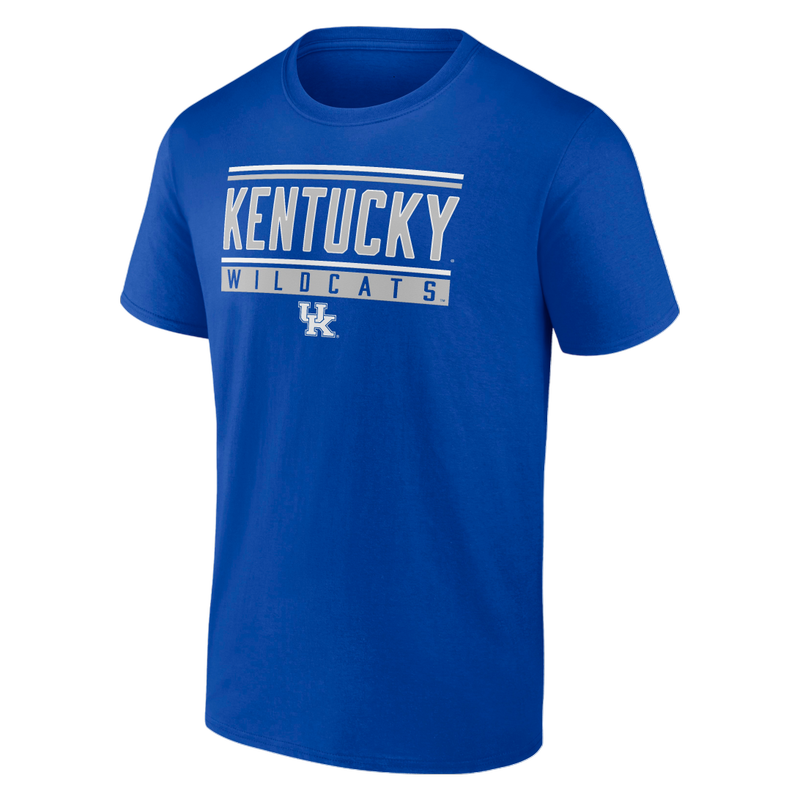 University of Kentucky Fundamentals Cotton Stripe and Block Short Sleeve Tee-Size Small