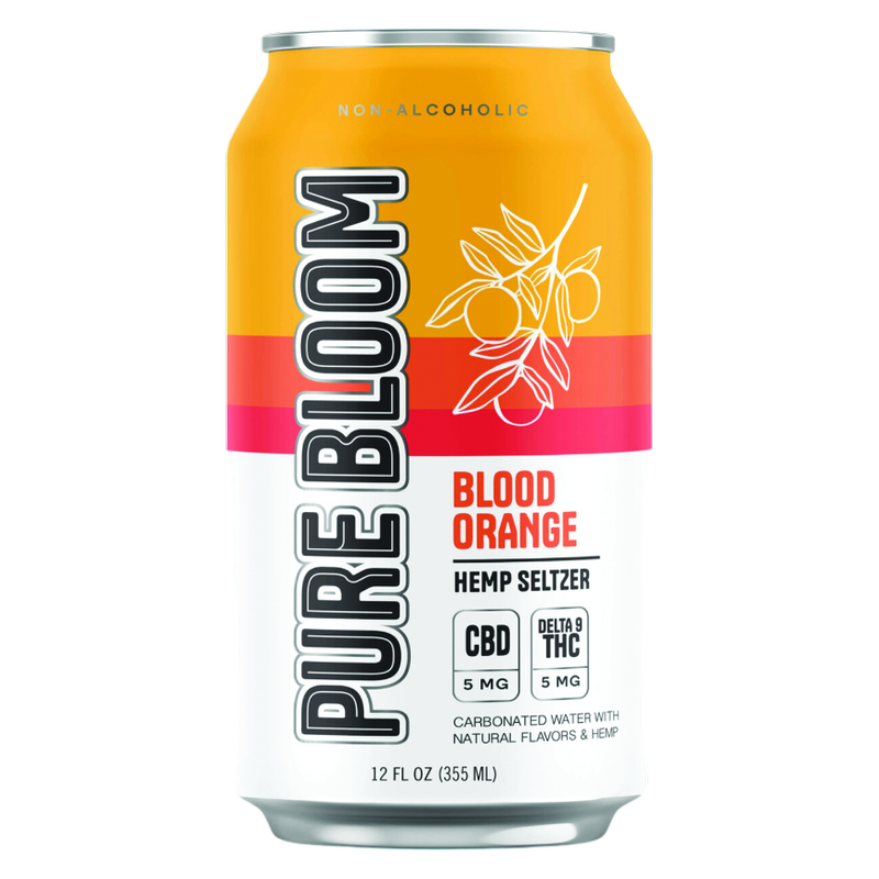 Pure Bloom Blood Orange 5mg THC Seltzer 4pk 12oz Cans