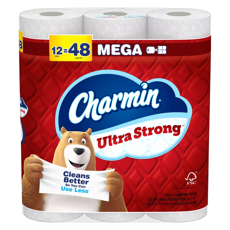 Charmin Ultra Strong Toilet Paper 12 Mega Rolls