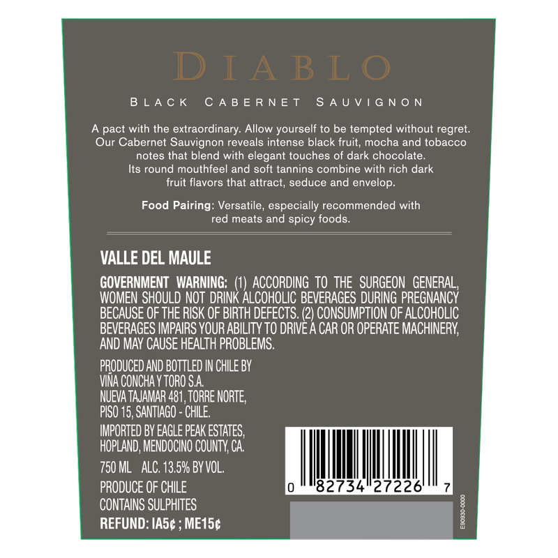 Diablo Black Cabernet Sauvignon 750ml