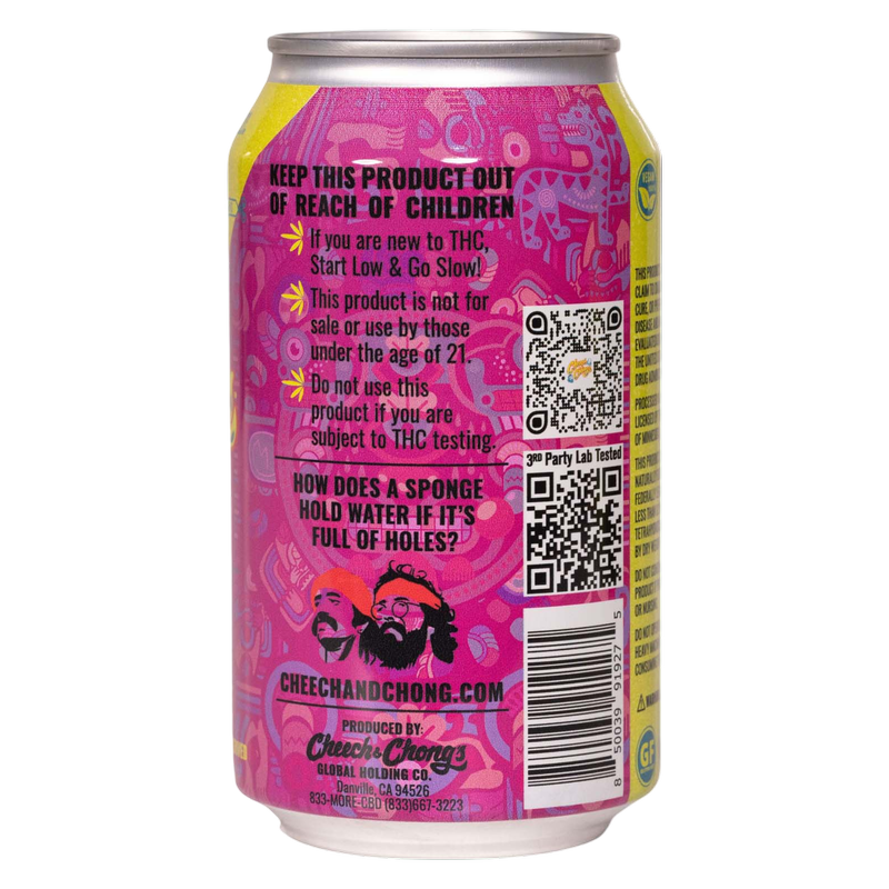 Cheech & Chong's 5mg THC High & Dry Raspberry Highball Seltzer 12oz Can