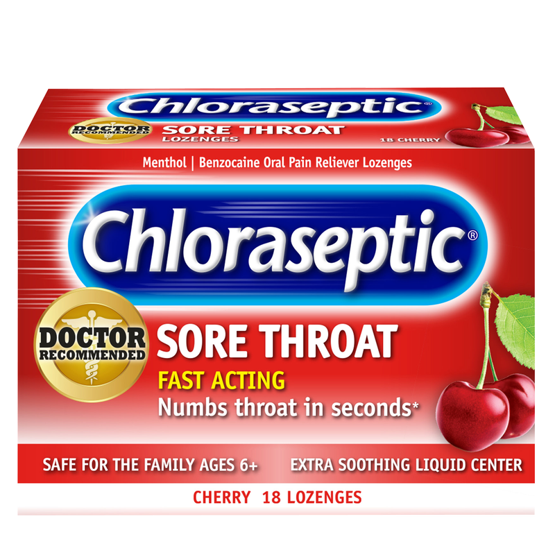 Chloraseptic Sore Throat Lozenges Cherry 18ct