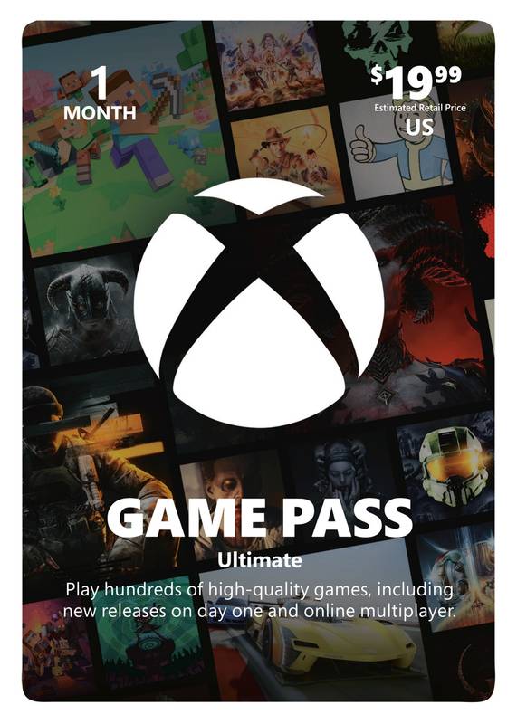 XBox Game Pass-1 Month-$19.99 Gift Card