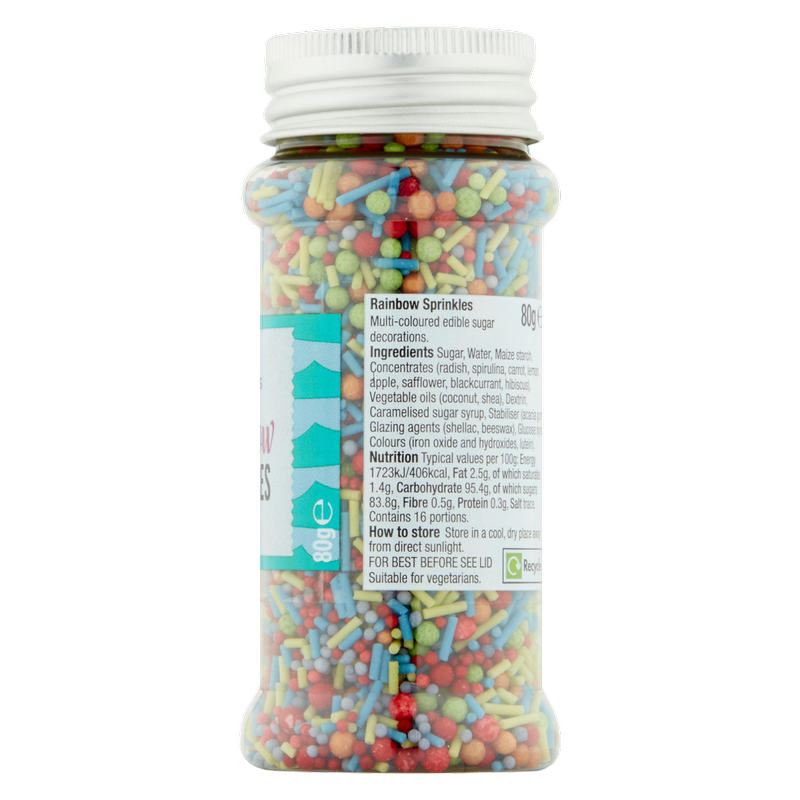 Morrisons Rainbow Sprinkles, 80g