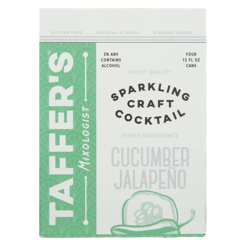 Taffer's Cucumber Jalapeno Sparkling Craft Cocktail 4pk 12oz Can 5.0% ABV