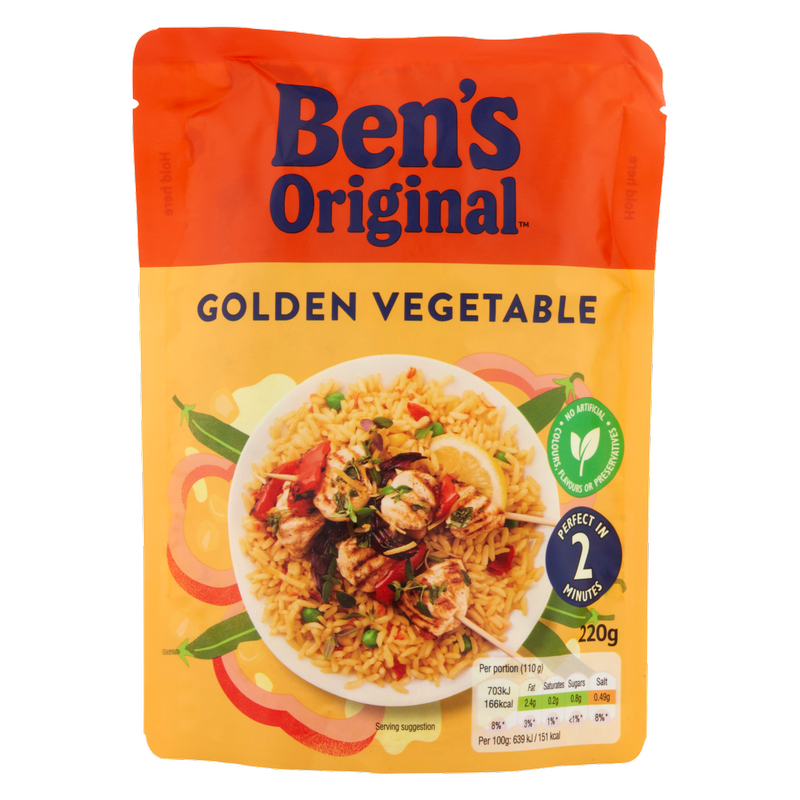 Ben's Original Golden Vegetable Microwave Rice, 220g
