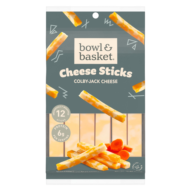 Bowl & Basket Colby Jack String Cheese - 10oz