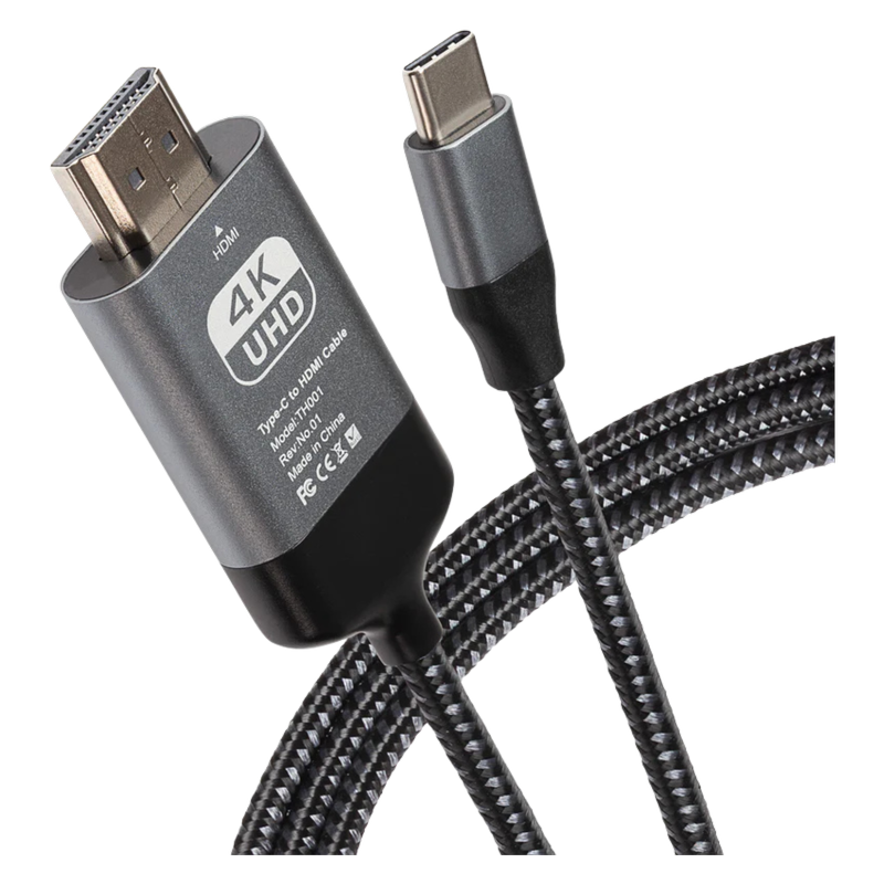 Maplin 2m USB-C to HDMI Cable 4K@60Hz, 1pcs