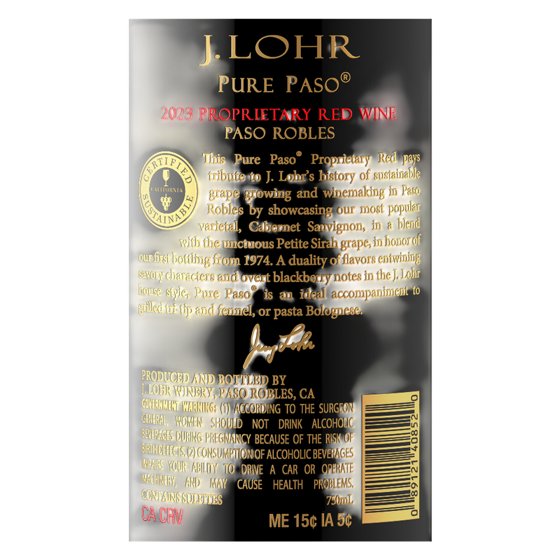 J. Lohr Pure Paso Proprietary Red Wine 750ml