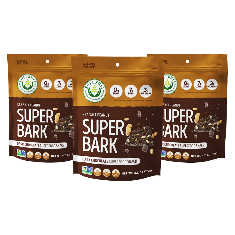 Kuli Kuli Keto Sea Salt Peanut Dark Chocolate SuperBark 4.2oz