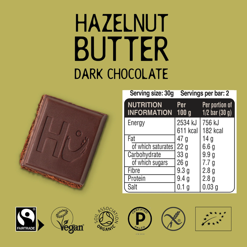 Hu Hazelnut Butter Dark Chocolate Bar, 60g