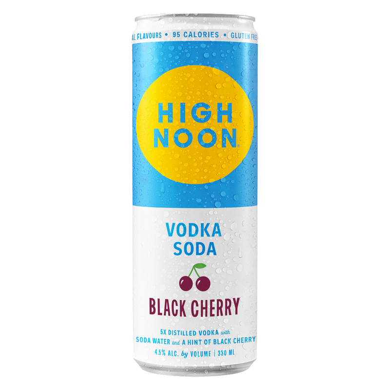 High Noon Black Cherry Vodka & Soda, 330ml