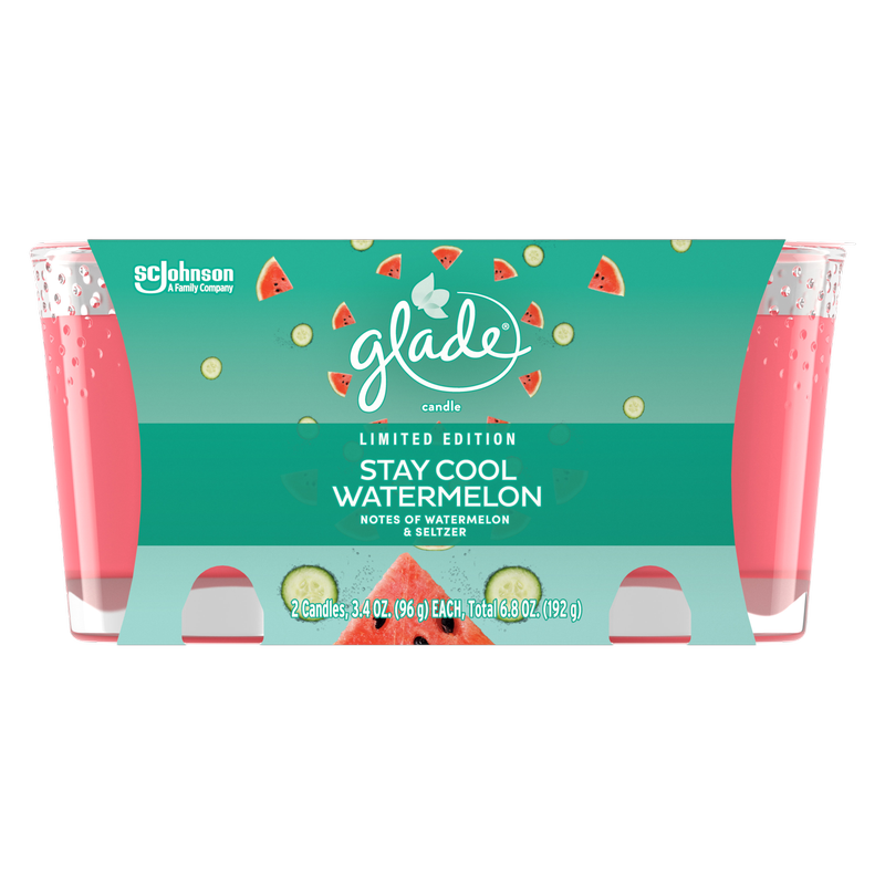 Glade Candle Stay Cool Watermelon 2pk - 6.8 oz