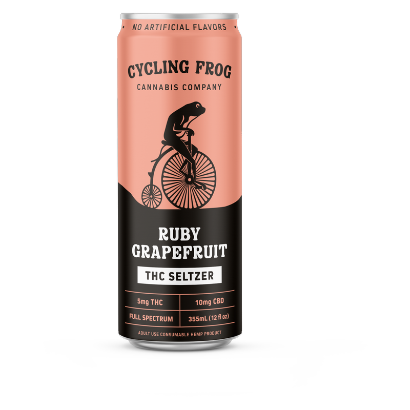 Cycling Frog 5mg THC Ruby Grapefruit Seltzer 12oz Can