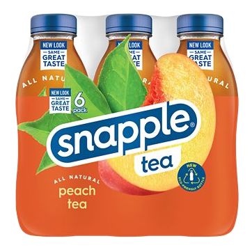 Snapple Peach Tea 16oz 6pk Bottles