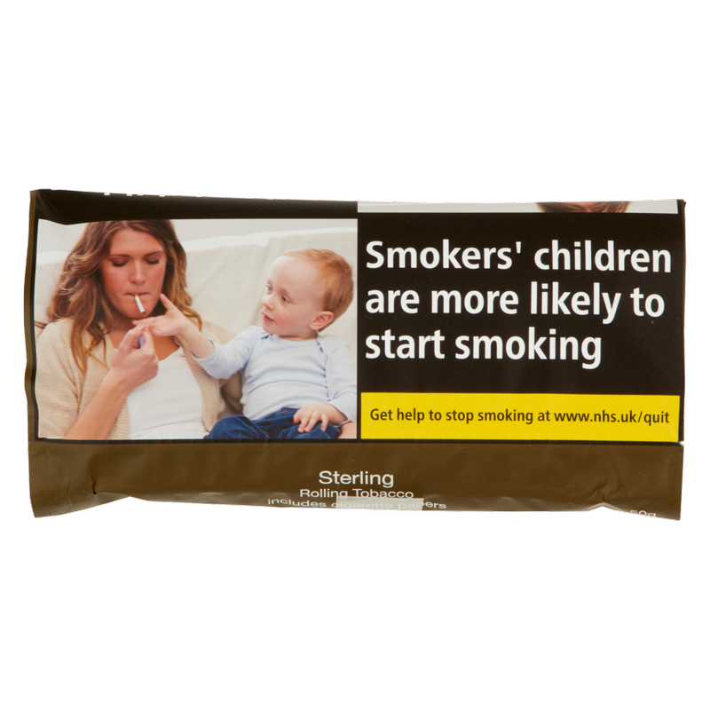 Sterling Rolling Tobacco Includes Cigarette Papers, 50g