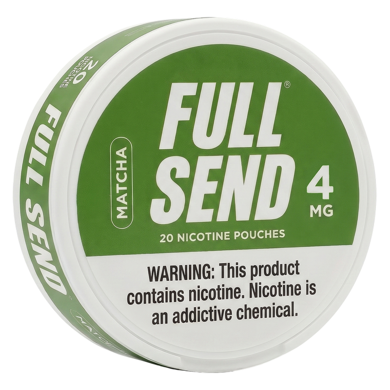 Full Send Matcha Nicotine Pouch, 4mg.