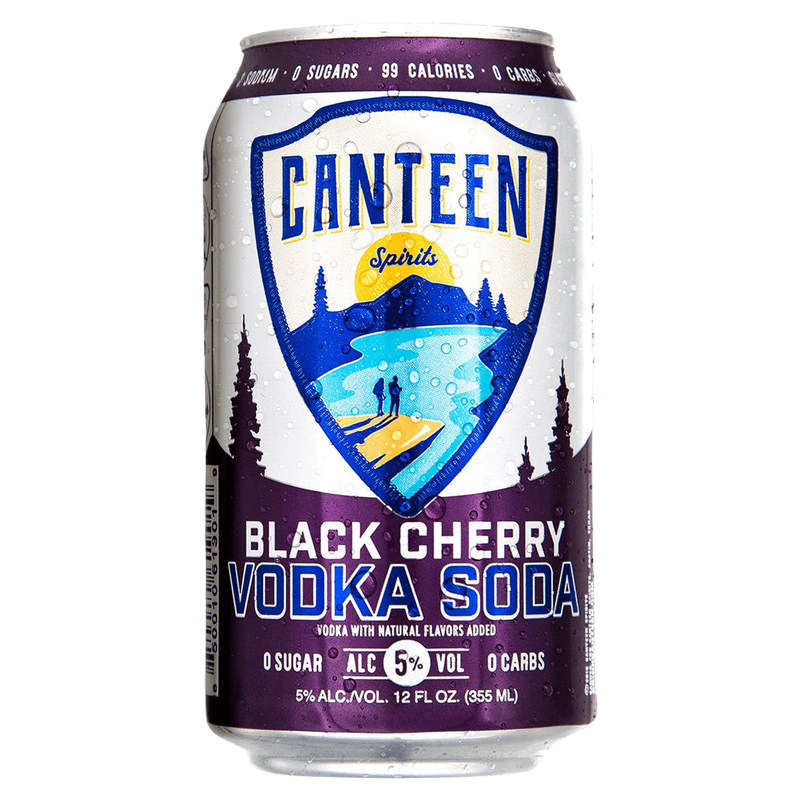 Canteen Black Cherry Vodka Soda Single 12oz Can 5% ABV
