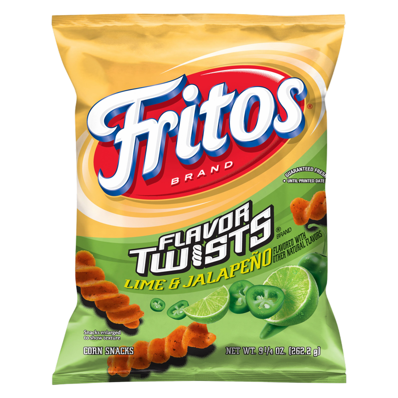 Fritos Flavor Twists Corn Snacks Lime & Jalapeno 9.25oz