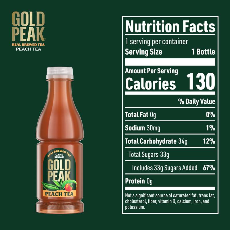 Gold Peak Georgia Peach Tea Bottle, 18.5 fl oz
