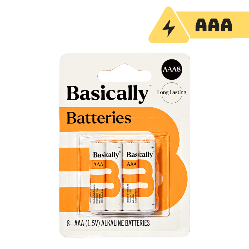 Basically 8ct AAA Alkaline Batteries