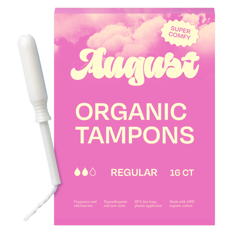 August Regular Organic Tampons 16ct
