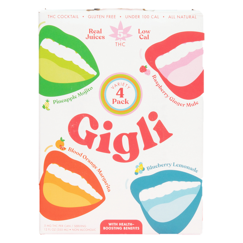 Gigli 5mg THC Variety Pack 4pk 12oz Can