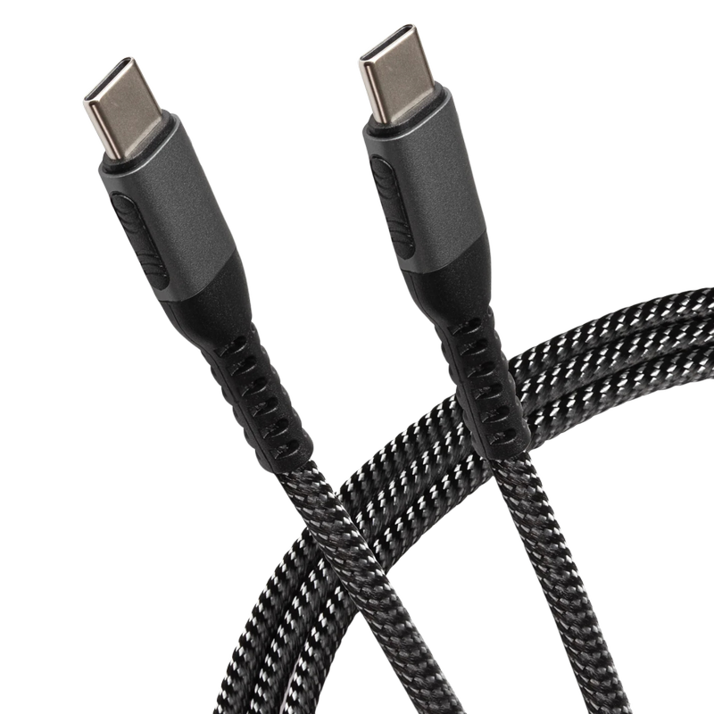 Maplin 3m USB-C to USB-C Braided Cable Fast Charging, 1pcs