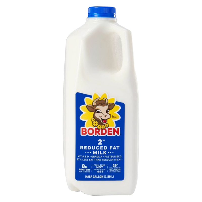 Borden 2% Reduced Fat Milk - 1/2 Gallon